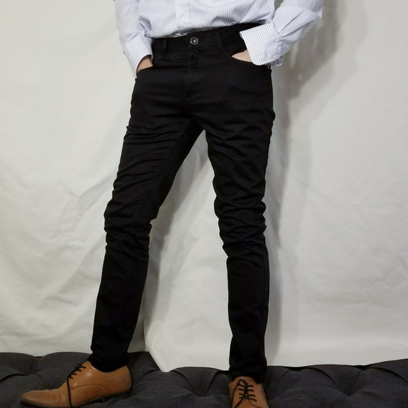 skinny black slacks mens